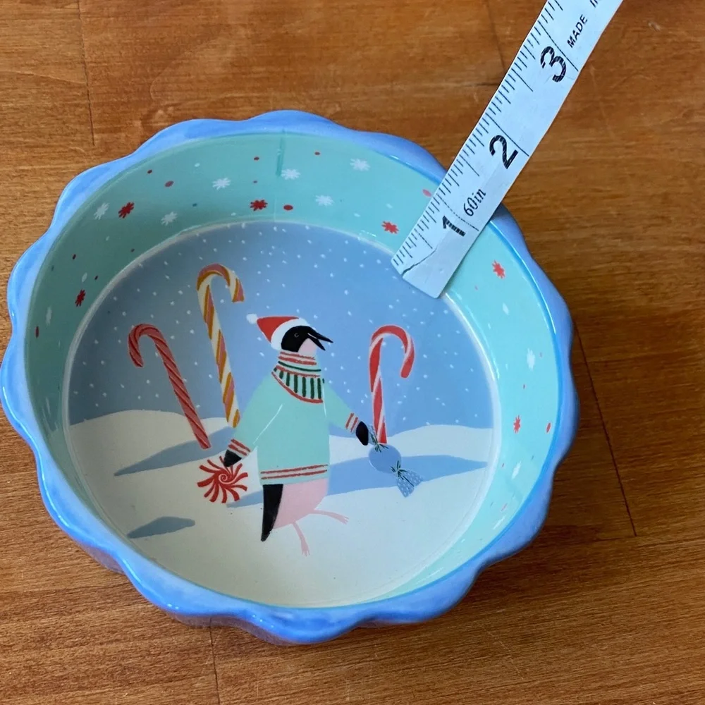 Anthropologie George & Viv Penguin Winter Christmas Ramekin NWOT